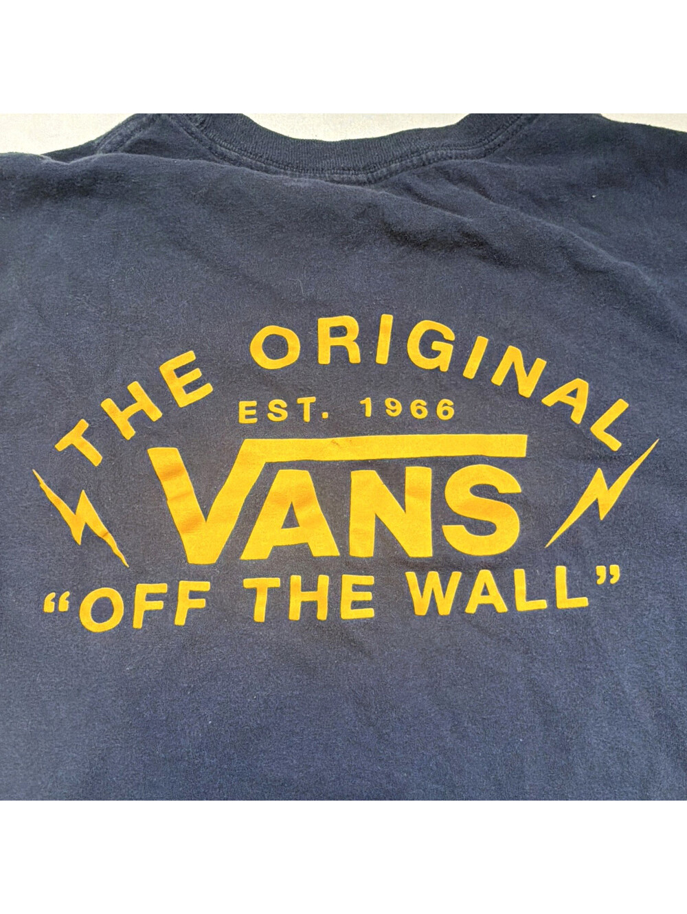 VANS Custom Fit Men's Blue Graphic Logo Crew Neck Short Sleeve T-Shirt S